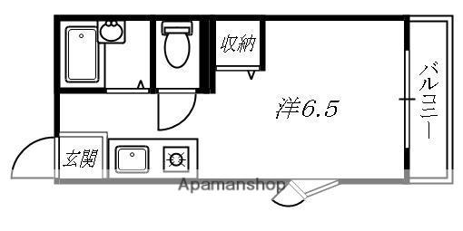 シャンテー中宮Ⅰ(ワンルーム/3階)の間取り写真