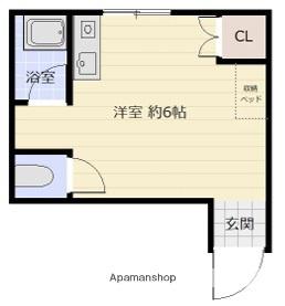 甲斐田T・Sコーポ(ワンルーム/2階)の間取り写真