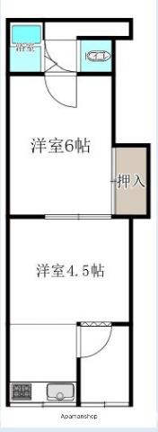 大倉町文化(2K/1階)の間取り写真
