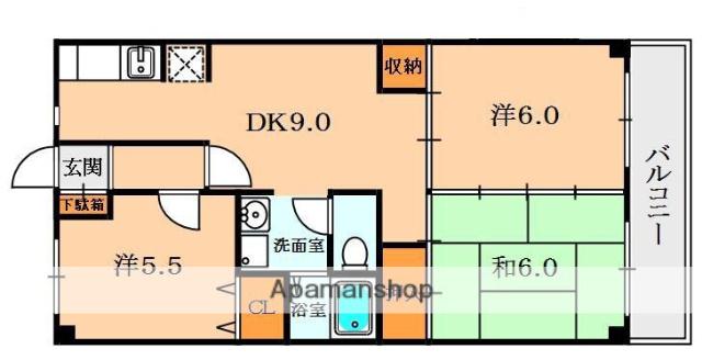 サニーコート星ヶ丘(3DK/1階)の間取り写真