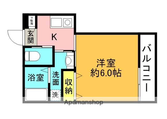 レジデンス・サンコー(1K/1階)の間取り写真