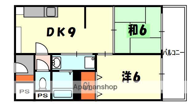 ウィンドヒル門真(2LDK/2階)の間取り写真