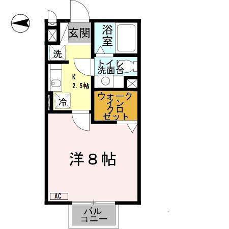 SOLEAD TANIMURA(1K/1階)の間取り写真