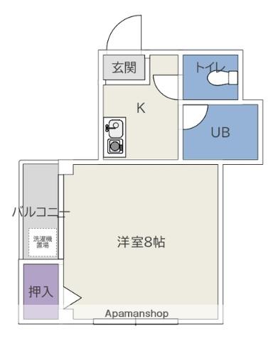 ピノルース高瀬(1K/2階)の間取り写真