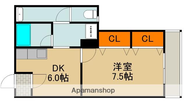 アクアアトラスⅢ(1DK/1階)の間取り写真