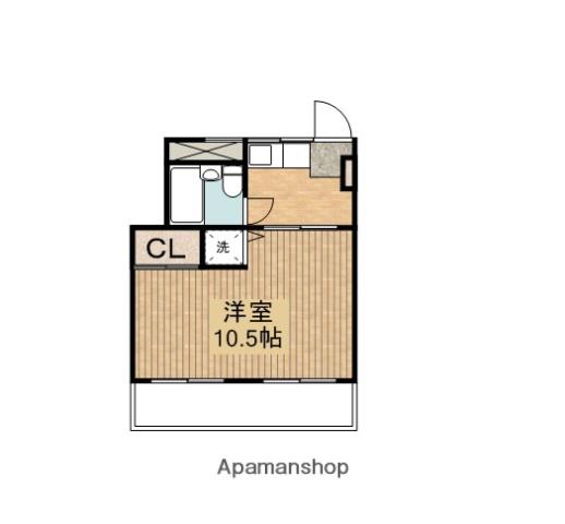 隆生ハイツ(1K/3階)の間取り写真