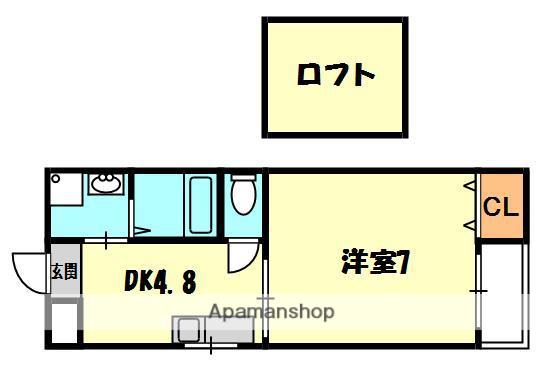 エルソル(1DK/3階)の間取り写真