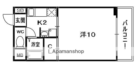 メゾン・ニュアージュ(1K/2階)の間取り写真