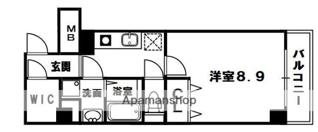 LA VALSE(1K/2階)の間取り写真