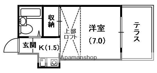 パルク枚方(1K/2階)の間取り写真