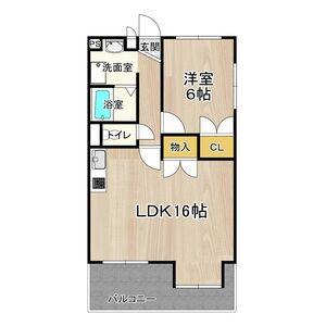 ブランドールM3(1LDK/2階)の間取り写真