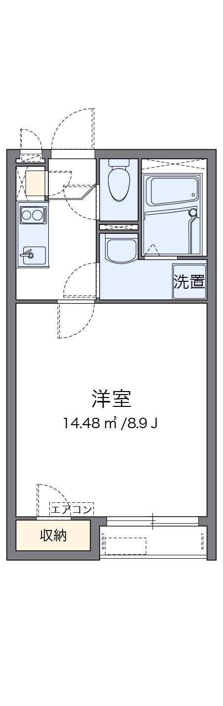 クレイノOOMURA(1K/1階)の間取り写真