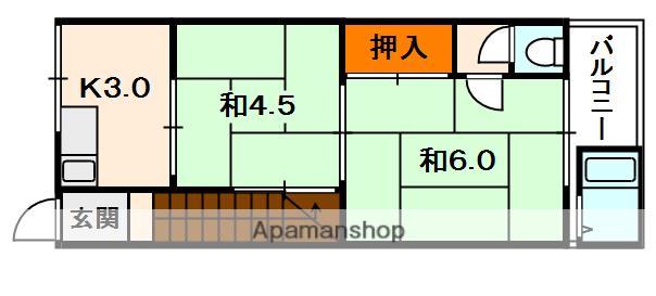 イオボヌール枚方(2K/2階)の間取り写真