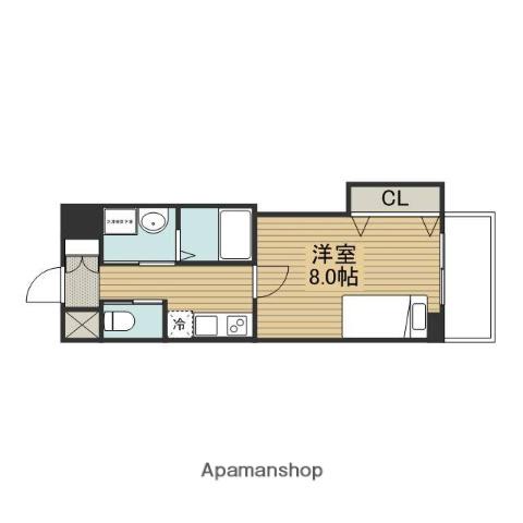 ディーコート門真駅前(1K/3階)の間取り写真