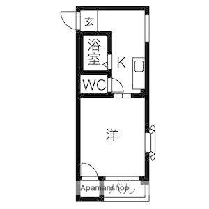 プレアール古川橋Ⅱ(1K/3階)の間取り写真