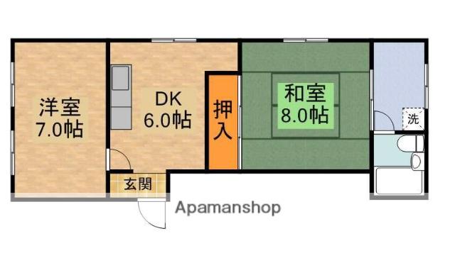 平賀マンション(2DK/2階)の間取り写真