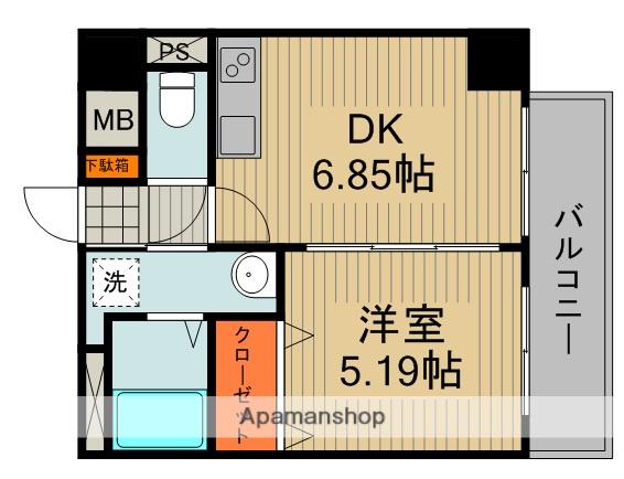 アーリーズ守口(1LDK/5階)の間取り写真