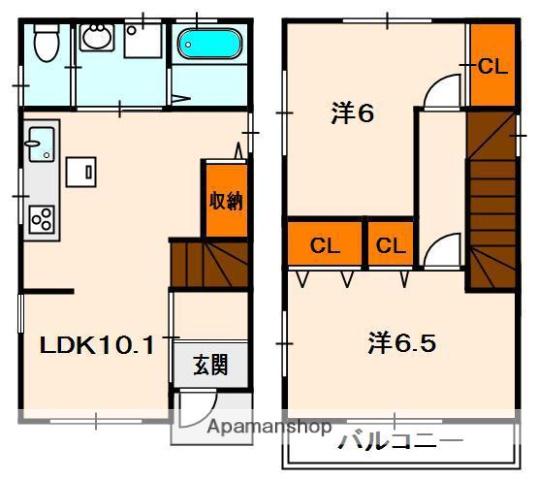 京阪電気鉄道京阪線 石清水八幡宮駅 徒歩20分 2階建 築7年(2LDK)の間取り写真