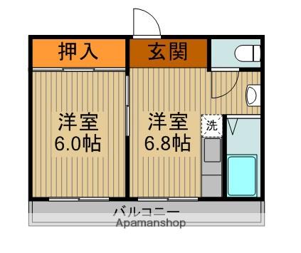 橋本マンション(1DK/3階)の間取り写真