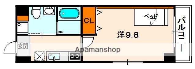 アートプラザ枚方(1K/4階)の間取り写真