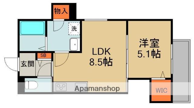 ラモーナ東光町Ⅰ(1LDK/1階)の間取り写真