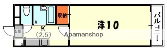 ロイヤルカーサ高瀬(1K/4階)の間取り写真