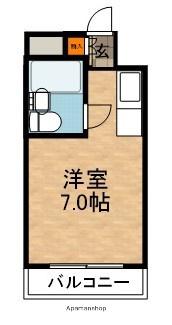 フェルティーシャトー守口(1K/1階)の間取り写真