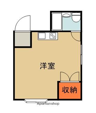 古川橋ハイツ(ワンルーム/2階)の間取り写真