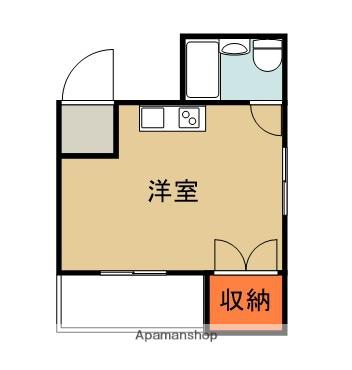 古川橋ハイツ(ワンルーム/3階)の間取り写真