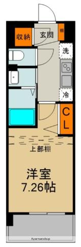 LUXE門真(1K/10階)の間取り写真