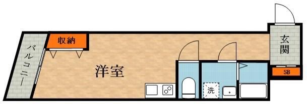 JOB-Ⅱ号館(ワンルーム/3階)の間取り写真