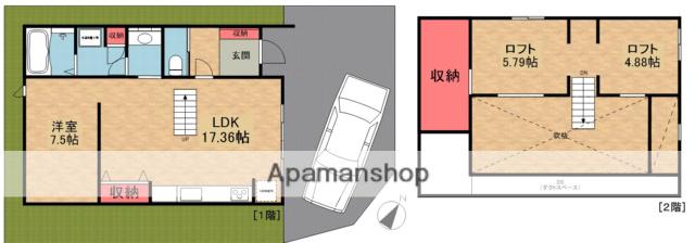 京阪電気鉄道交野線 交野市駅 徒歩4分 2階建 築3年(1LDK)の間取り写真