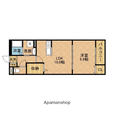 アート星田駅前(1LDK/3階)の間取り写真