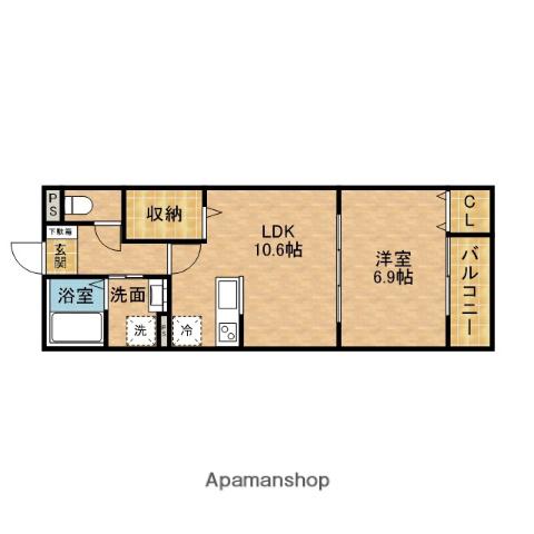 アート星田駅前(1LDK/1階)の間取り写真