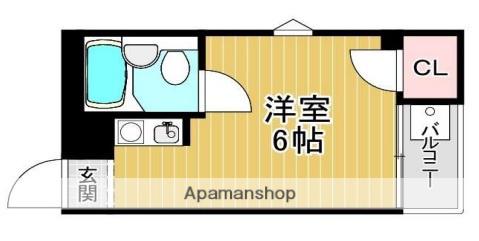 カサデポエタ(ワンルーム/3階)の間取り写真
