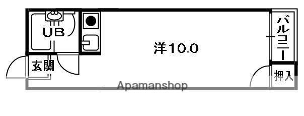 コンフォート津田(ワンルーム/1階)の間取り写真