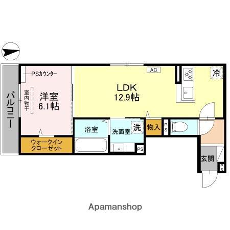カーサ・コチネッラ(1LDK/2階)の間取り写真