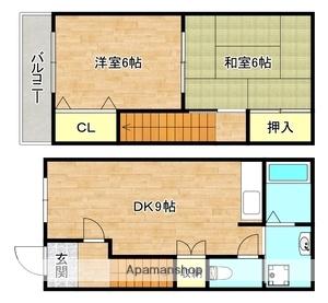 石川ハイツ(2DK/1階)の間取り写真