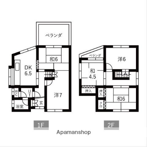 京阪電気鉄道交野線 星ケ丘駅(大阪) 徒歩12分 2階建 築47年(5DK)の間取り写真