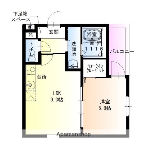 フジパレス大和田Ⅲ番館(1LDK/1階)の間取り写真