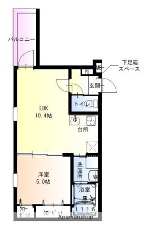 フジパレス大和田Ⅲ番館(1LDK/1階)の間取り写真