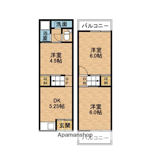 田井西町貸家　右側(3K)の間取り写真