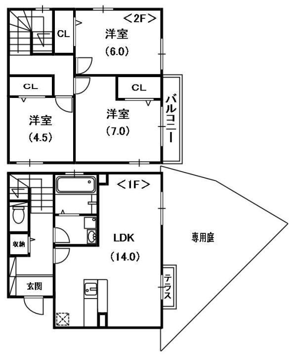 セジュール寺方(3LDK)の間取り写真