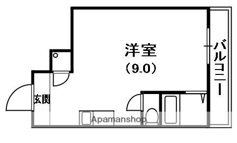 西田ビル(ワンルーム/3階)の間取り写真