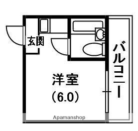 ベルファイブ(ワンルーム/3階)の間取り写真