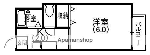 パークプラザA棟(ワンルーム/1階)の間取り写真