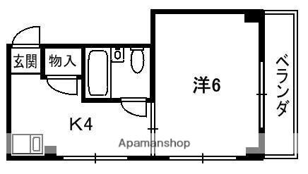 ハイツ和(1K/3階)の間取り写真