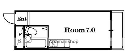 アーバンハイツ池之宮(ワンルーム/3階)の間取り写真