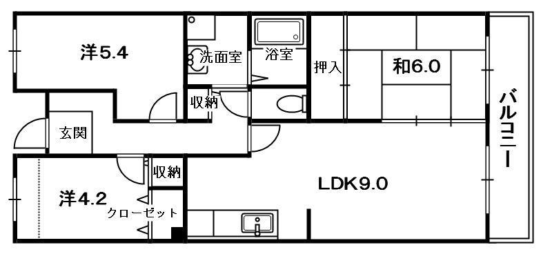 ラ・ジョリーメゾン(3LDK/2階)の間取り写真