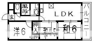 グランデ東香里Ⅰ(3DK/3階)の間取り写真